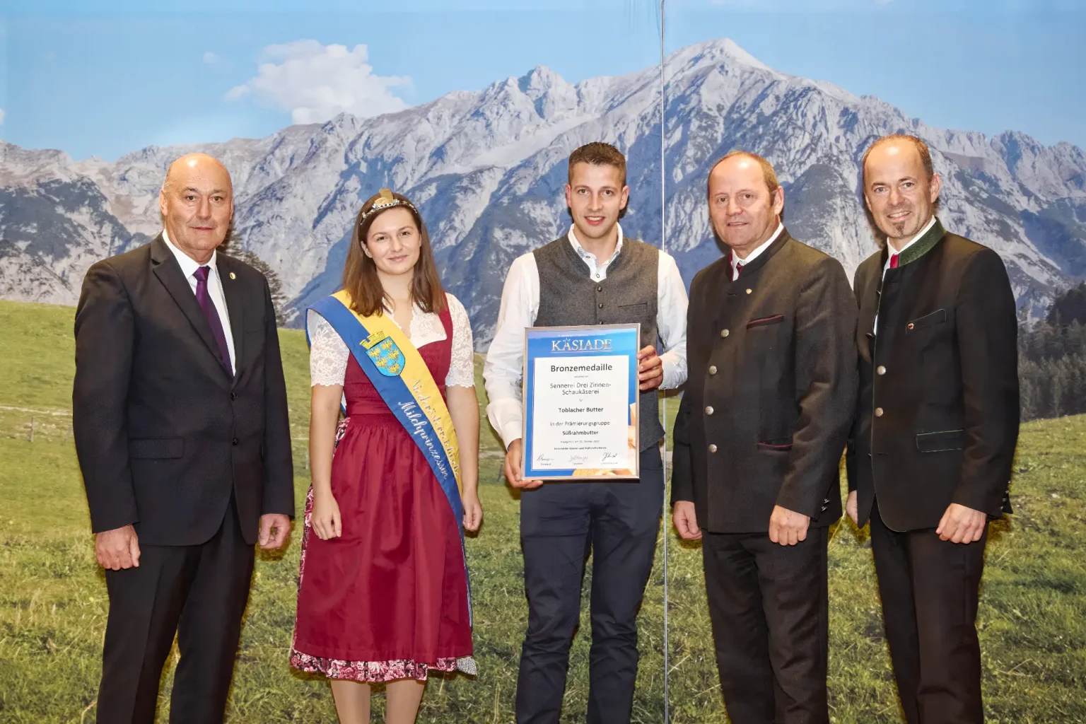 Bronzemedaille Süßrahmbutter - Toblacher Butter - Sennerei Drei Zinnen Schukäserei